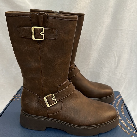 Dr. Scholl's Buckle Mid Shaft Moto Boots - VIP - Picture 2 of 7